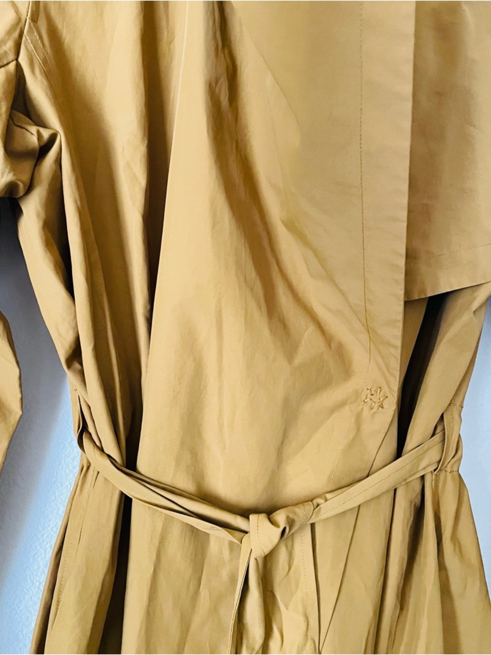 Eileen Fisher Mustard Trench Coat - Picture 3 of 9